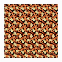 Autumn Leaves Orange Pattern Medium Glasses Cloth (2 Sides) by designsbymallika