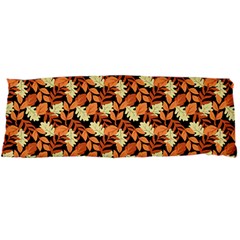 Autumn Leaves Orange Pattern Body Pillow Case Dakimakura (two Sides) by designsbymallika