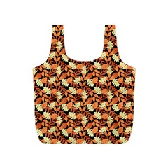 Autumn Leaves Orange Pattern Full Print Recycle Bag (s) by designsbymallika