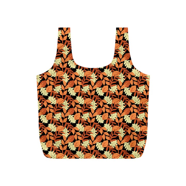 Autumn Leaves Orange Pattern Full Print Recycle Bag (S)