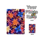 Colourful Print 5 Playing Cards 54 Designs (Mini) Front - Heart6