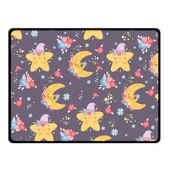 Goodnight Double Sided Fleece Blanket (small)  by designsbymallika