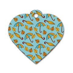 New Season Umbrella Dog Tag Heart (one Side) by designsbymallika