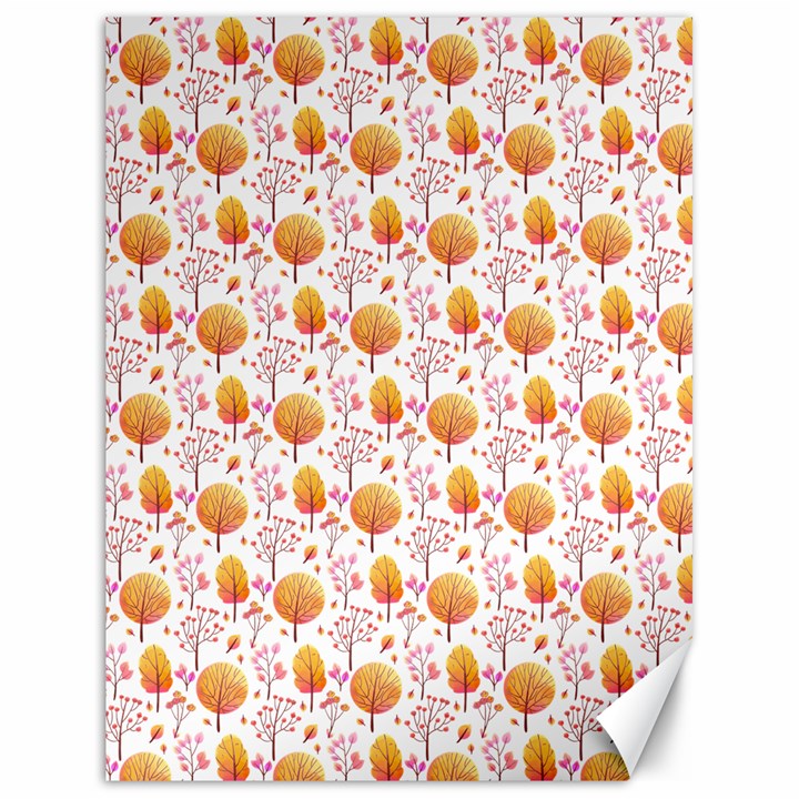 Orange Pink Tree Pattern Canvas 18  x 24 