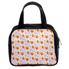 Orange Pink Tree Pattern Classic Handbag (two Sides) by designsbymallika