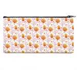 Orange Pink Tree Pattern Pencil Case Back