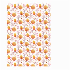 Orange Pink Tree Pattern Small Garden Flag (two Sides) by designsbymallika