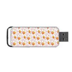 Orange Pink Tree Pattern Portable Usb Flash (one Side) by designsbymallika