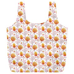 Orange Pink Tree Pattern Full Print Recycle Bag (xl) by designsbymallika