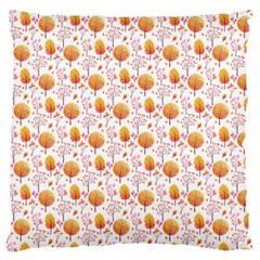 Orange Pink Tree Pattern Standard Flano Cushion Case (two Sides) by designsbymallika