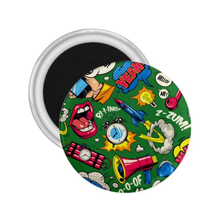 Cartoon Pattern 2.25  Magnets