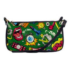 Cartoon Pattern Shoulder Clutch Bag by designsbymallika