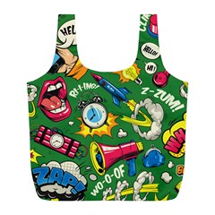 Cartoon Pattern Full Print Recycle Bag (l) by designsbymallika