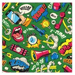 Cartoon Pattern Large Satin Scarf (Square) Front