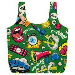 Cartoon Pattern Full Print Recycle Bag (xxl) by designsbymallika