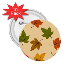 Autumn Leaves 2 25  Buttons (10 Pack)  by DithersDesigns