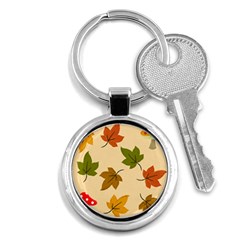 Autumn Leaves Key Chain (round) by DithersDesigns