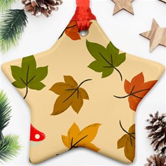 Autumn Leaves Star Ornament (two Sides) by DithersDesigns