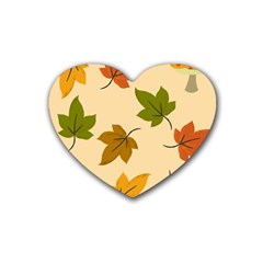 Autumn Leaves Heart Coaster (4 Pack)  by DithersDesigns