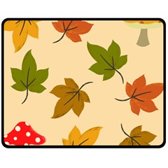 Autumn Leaves Fleece Blanket (medium)  by DithersDesigns