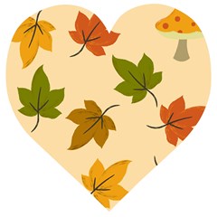 Autumn Leaves Wooden Puzzle Heart by DithersDesigns