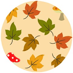 Autumn Leaves Wooden Puzzle Round