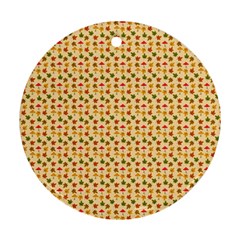 Autumn Leaves Tile Ornament (round) by DithersDesigns