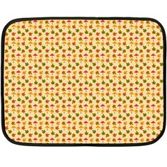 Autumn Leaves Tile Fleece Blanket (mini) by DithersDesigns