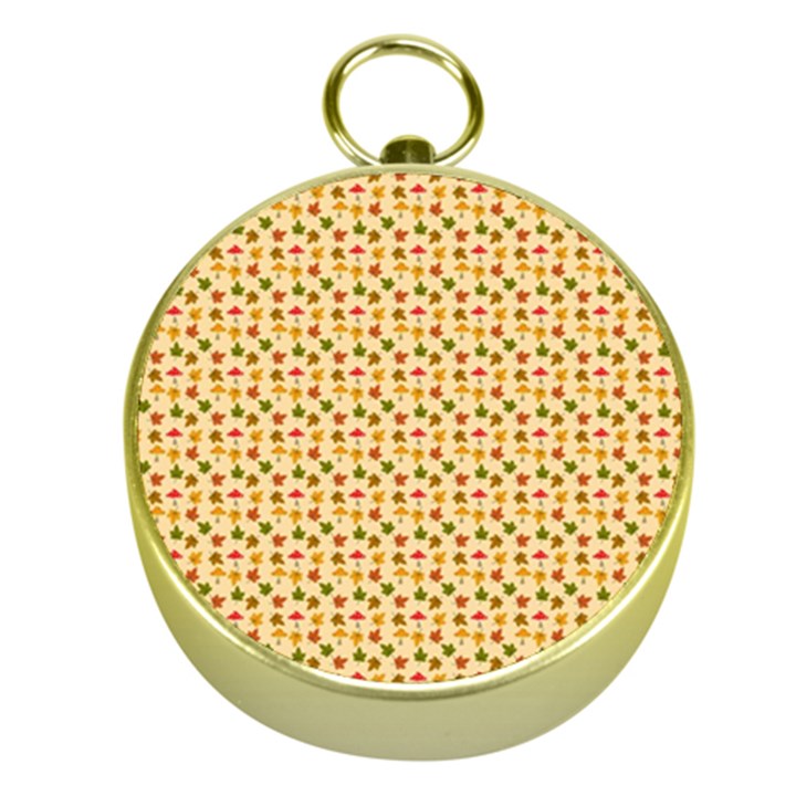 Autumn Leaves Tile Gold Compasses