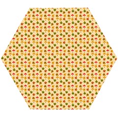 Autumn Leaves Tile Wooden Puzzle Hexagon by DithersDesigns