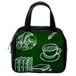 Books And Baked Goods Pattern Classic Handbag (One Side) Front