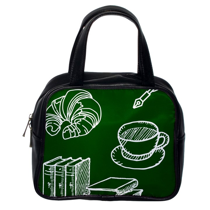 Books And Baked Goods Pattern Classic Handbag (One Side)