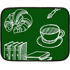 Books And Baked Goods Pattern Fleece Blanket (mini)