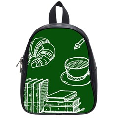 Books And Baked Goods Pattern School Bag (small) by DithersDesigns