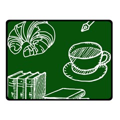 Books And Baked Goods Pattern Fleece Blanket (small)