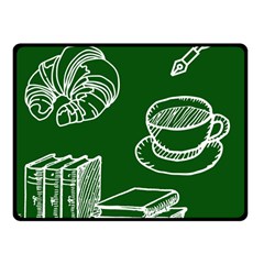 Books And Baked Goods Pattern Double Sided Fleece Blanket (small)  by DithersDesigns