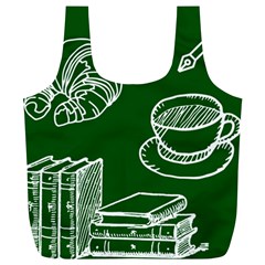 Books And Baked Goods Pattern Full Print Recycle Bag (xl) by DithersDesigns