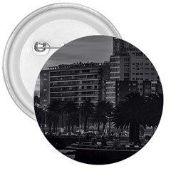 Sunset Coastal Urban Scene, Montevideo, Uruguay 3  Buttons by dflcprintsclothing