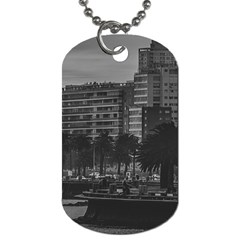 Sunset Coastal Urban Scene, Montevideo, Uruguay Dog Tag (one Side)