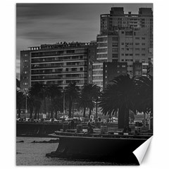 Sunset Coastal Urban Scene, Montevideo, Uruguay Canvas 8  X 10  by dflcprintsclothing