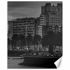 Sunset Coastal Urban Scene, Montevideo, Uruguay Canvas 16  X 20  by dflcprintsclothing