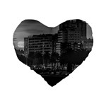 Sunset Coastal Urban Scene, Montevideo, Uruguay Standard 16  Premium Heart Shape Cushions Back