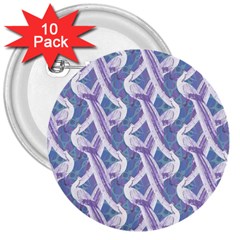 White Peacocks 3  Buttons (10 Pack)  by marynarts