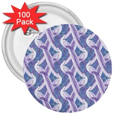 White Peacocks 3  Buttons (100 Pack)  by marynarts