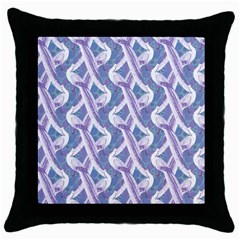 White Peacocks Throw Pillow Case (black) by marynarts