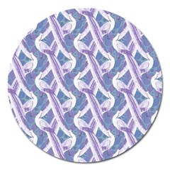 White Peacocks Magnet 5  (round) by marynarts