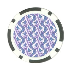 White Peacocks Poker Chip Card Guard by marynarts