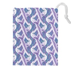 White Peacocks Drawstring Pouch (4xl) by marynarts