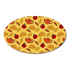 Apple Pie Pattern Oval Magnet by designsbymallika