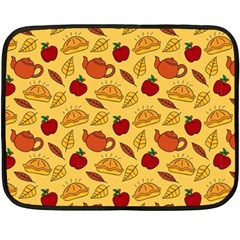 Apple Pie Pattern Fleece Blanket (mini) by designsbymallika